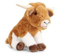 Zappi Co Leonardo Le Jouet en Peluche Longhorn (22cm) Texas Longhorn - Doux, Moelleux, 100% Recyclé - Merveille du Far West