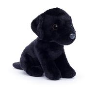 Zappi Co Palm Pups Labrador Noir Peluche (15 cm) - Chiot Lab Noir - Doux, Câlin, Recyclé - Fidèle Compagnon Canin
