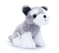 Zappi Co Palm Pups Schnauzer Peluche (15 cm) - Chiot Schnauzie - Doux, Câlin, Recyclé - Petit Chien Élégant