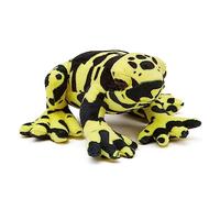Zappi Co Peluche 100% Recyclée Grenouille Dendrobate Jaune/Noire (15cm de Largeur) Collection d'animaux Doux, Câlins et Écologiques pour Nouveau-né Premier Enfant