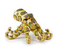 Zappi Co Peluche douce pour enfant - Fait partie de la collection Animaux de safari - Parfaite pour les enfants - Longueur : 27 cm - Pieuvre à anneaux bleus