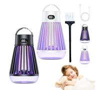 Zappify 2.0, Lampe Anti Moustique Zappify, Rechargeable Tue Mouche Electrique avec Lampe Camping IntéGréEs, Portable & éTanche, pour Camping, IntéRieur Et ExtéRieur (Blanc+Noir)