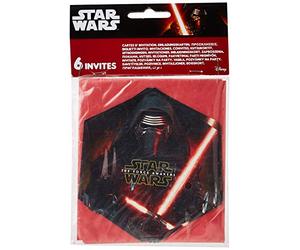 Zaproszenia z koperta Star Wars The force Awakens 6 invites
