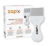 ZAP'X - Peigne Anti-Poux et Lentes Manuel - Ergonomique - Adapté à la Forme du Crâne - Acier Inoxydable
