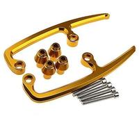 ZAPYVET 1 Jeu de Barres d'appui arrière for Passager de Moto en Aluminium CNC, for siège arrière 2017 2018 Barre d'appui arrière pour Moto(Gold)