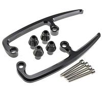 ZAPYVET 1 Jeu de Barres d'appui arrière for Passager de Moto en Aluminium CNC, for siège arrière 2017 2018 Barre d'appui arrière pour Moto(Titanium)