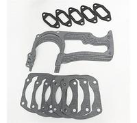 ZAPYVET 5 X jeu de joints d'échappement de silencieux de cylindre de carter, for Husqvarna, 50 51 55 tronçonneuse 501761802 pièces de rechange Kit silencieux pour tronçonneuse