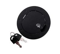 ZAPYVET Bouchon de réservoir de Couvercle de Porte de Remplissage de Carburant de Verrouillage Enduit de Poudre de Voiture, for Porte Wrangler JK 2/4 2007-2018 Bouchon de réservoir de Carburant