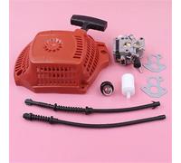 ZAPYVET Carburateur de démarreur à traction rembobinage recul, for Husqvarna, 435 440, tuyau retour filtre carburant, pièce d'outil rechange tronçonneuse Kit de réparation de carburateur
