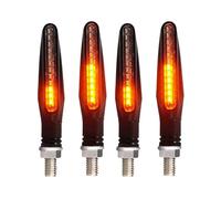 ZAPYVET Clignotants Lumineux for Moto 335SMD, éclairage Flash, Clignotant coulant, IP68, Pliable, Signal d'arrêt de Moto Clignotant Moto(4PCS Yellow)