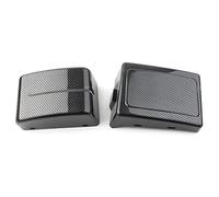 ZAPYVET Couvercle de Batterie côté Gauche et Droit de Moto, Protecteur en Fiber de Carbone, Harley, Dyna Fat Bob, Super Glide, Wide Glide, Switchback 2006-2017 Cache Batterie Moto