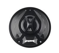 ZAPYVET Couvercle de bouchon réservoir carburant moto sans clé CBR 600 F4 F3 F2 1991-2008, CBR600 F4I 2000-2017, CBR600RR 2003-2019 Serrure de bouchon de réservoir de moto(Schwarz)