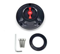 ZAPYVET Couvercle de bouchon réservoir carburant moto sans clé, for 748 916 996 998 848 1098 S/R, for Monster, SuperSports toutes années Serrure de bouchon de réservoir de moto(Black and Red)