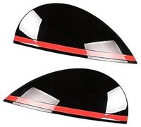 ZAPYVET Couvercle d'oeil de phare noir brillant phares sourcils paupières couverture cils lampe autocollants, pour Cooper F54 F55 F56 F57 R55 R56 garniture de sourcil de phare de voiture