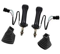 ZAPYVET Ensemble de joysticks d'excavatrice à 3 Boutons, Engrenages avec Couvercle Anti-poussière, for Daewoo, DoosR2 Doosan DH DX150 225 300 370-9C Joystick pour excavatrice