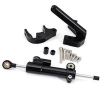 ZAPYVET For VSETT, 10+ Scooter électrique nouveau stabilisateur de direction en Fiber carbone Kit support montage d'amortisseur noir et rouge Amortisseur de direction de scooter électrique(BLACK D)