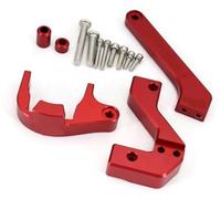 ZAPYVET For VSETT, 10+ Scooter électrique nouveau stabilisateur de direction en Fiber carbone Kit support montage d'amortisseur noir et rouge Amortisseur de direction de scooter électrique(BLACK A)