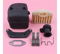 ZAPYVET Joint de support de silencieux d'échappement, filtre d'admission d'air, for Husqvarna, pièce de rechange for tronçonneuse 362 365 371 372 Kit silencieux pour tronçonneuse