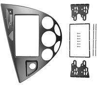 ZAPYVET Kit de Tableau de Bord stéréo de Voiture Cadre d'autoradio Panneau stéréo Fascia DVD CD GPS, pour Lunette Double 2 Din, pour Ford pour Focus, pour Fiesta 1998-2006(Black 178x102mm LHD Silver)