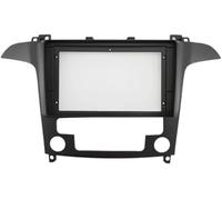 ZAPYVET Kit de Tableau de Bord stéréo de Voiture Cadre d'autoradio, pour Ford, S, pour Max 2006-2015 Adaptateur Fascia 9 Pouces Panneau de Montage Tableau Bord Fhcbutae(Black Auto AC)