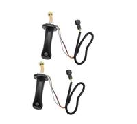 ZAPYVET Lot de 2 leviers Joystick d'excavatrice à 3 Boutons, poignées Robustes 6 Broches, Remplacement, for Doosan DH DX150 215 225 300 370-9C, Levier en Alliage d'aluminium Joystick pour excavatrice