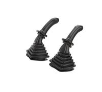 ZAPYVET Lot de 2 poignées Joystick d'excavatrice à 3 Boutons, Engrenages poignée d'assemblage avec Couvercle Anti-poussière, for Doosan DH DX150 215 225 300 370 9C Joystick pour excavatrice
