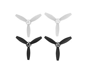 ZAPYVET Lot de 4 hélices de Rechange for Drone à dégagement Rapide, Accessoires de Ventilateur à vis, pièces de Rechange, Noir, Blanc, Rouge, Parrot Bebop 2.0 Hélices de Drones(2 Black 2 White)