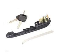 ZAPYVET Poignée de porte extérieure droite avec 2 clés, for, 100 200 C3 1982-1987 OEM 55107137GR 443837206B 443837206C Kit de verrouillage pour poignée de porte extérieure de voiture