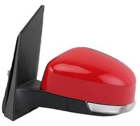 ZAPYVET Unité de rétroviseur extérieur Rétroviseurs latéraux, pour Ford, pour les modèles pour Focus Mk2 2008-2011 avec chauffage à réglage électrique et clignotants intégrés(Red Left Passenger Side)
