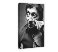ZAQMKOL Poster Serge Gainsbourg (28) sur toile pour décoration murale de salon, chambre à coucher (60 x 90 cm)