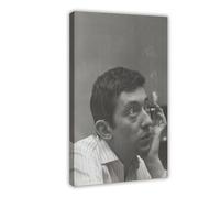 ZAQMKOL Poster Serge Gainsbourg (6) sur toile - Décoration pour chambre à coucher, bureau, chambre - Cadeau - 60 x 90 cm