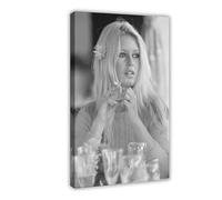 ZAQMKOL Poster sur toile Brigitte Bardot (18) - Décoration murale pour salon, chambre à coucher - 20 x 30 cm