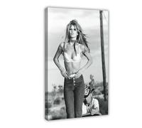 ZAQMKOL Poster sur toile Brigitte Bardot (3) - Décoration pour chambre à coucher, bureau, chambre - Cadeau - 40 x 60 cm