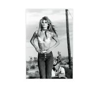 ZAQMKOL Poster sur toile modèle Brigitte Bardot (3) - Décoration pour chambre à coucher, bureau, chambre - Cadeau - 50 x 75 cm