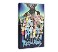 ZAQMKOL Poster sur toile Rick et Morty Comédie (29) - Décoration pour chambre à coucher, bureau, chambre - Cadeau - 30 x 45 cm
