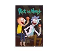 ZAQMKOL Poster sur toile Rick et Morty Comédie (6) - Décoration pour chambre à coucher, bureau, chambre, cadeau - 50 x 75 cm