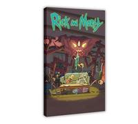 ZAQMKOL Poster sur toile Rick et Morty Comédie (9) - Décoration pour chambre à coucher, bureau, chambre, cadeau - 50 x 75 cm