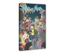 ZAQMKOL Poster sur toile Rick et Morty Comédie animation (8) - Décoration murale pour salon, chambre à coucher - 40 x 60 cm