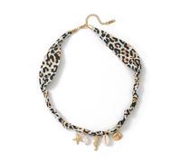 Zaquki Collier écharpe avec breloques pour femme style bandana bohème avec jolis pendentifs pour l'été, bijou cadeau, Laiton, Pas de gemme