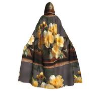 ZAQXSWCDEV Belle cape à capuche à fleurs - Design imprimé sur toute la surface, matériau polyester, confortable et durable, parfaite pour Halloween, cosplay, et plus encore