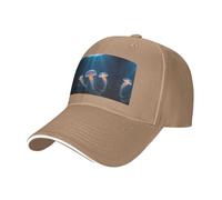 ZAQXSWCDEV Jellyfish (4) Casquette de baseball classique décontractée - 100 % polyester unisexe avec bord renforcé et bord arrière réglable pour un confort en toutes saisons, naturel, taille unique