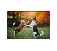 ZAQXSWCDEV Lovely Dogs Luxueux tapis de 152,4 x 99,1 cm - Impression sur toute la largeur d'un seul côté, tissu en flanelle douce, mousse à mémoire de forme haute densité, base antidérapante et