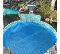 ZAQYCM Bâche Solaire Piscine 9 8 7 6 5 4 3 2 1 M Couverture Solaire Ronde pour Piscine Creusée, Couvertures De Rétention De Chaleur De Piscine Hors Sol De 20mil, Bleu(Dia 550cm(18ft))