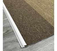 ZAQYCM Barre de seuil Blanc/Noir/Bleu/Gris Bordure De Tapis, Bande D'étanchéité en Plastique PVC Auto-adhésive pour Tapis Rectangulaire Et Tapis De Sol en Caoutchouc(White,2m (6.6ft))