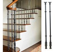 ZAQYCM Escalier Garde Corps Poteau De Rampe D'escalier, Barreaux Ronds Décoratifs en Métal pour Terrasses Clôtures/Escaliers en Colimaçon Intérieures Et Extérieures(2 Pack,H 85cm/33.5 in)