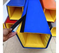 ZAQYCM Mousse de poteaux Heavy Duty Safety Pad for Square Pole 3x3 4x4 5x5 6x6 8x8 10x10 inch, Universal Padded Pole Cover Wrap Around Outdoor Column, All Weather Post Padding(Blue,4"X4"(10X10CM))