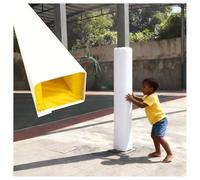 ZAQYCM Mousse de poteaux Protection De Poteau De Garage De Stationnement Noir Bleu Vert Jaune Blanc, Enveloppe Autour De La Colonne De Soutien Extérieure De 1,8m De Haut(White,10"X10"(25X25CM))