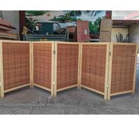 ZAQYCM Paravent Interieur Séparateur De Pièce Japonais Court, Cloison De Séparation De Bureau en Bois Pliante Autoportant, Accueil Couloir Entrée Écran De Confidentialité(5 Panel,H 80cm/2.6ft)