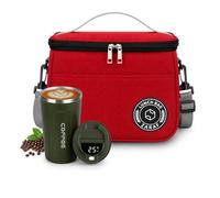 zaraf Bento Lunch Box 2 Couches Boite Repas Compartiment 1200 ml Lunchbox Hermétique avec Couverts Kit et Sac Isotherme Repas Boite Bento pour Adultes Enfants Pique-Niques (304, Millilitres)
