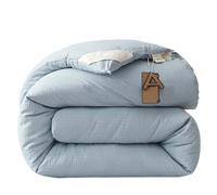 ZARBAILRE Double Plume d'Oie Édredon Épais avec Onglets d'Angle, Réversible, Chaud, Gonflant, Convient À Toutes Les Saisons (E 150x200cm/1kg)